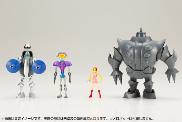 昭和模型少年クラブ 新造人间キャシャーン 大砲ロボット＆监视ロボット(上月ルナ ミニ手办付き)