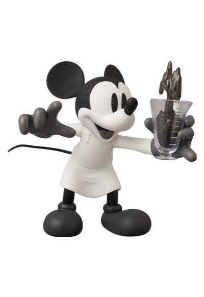 黑胶Doll 172 迪斯尼 ミッキーマウス ワームターン 15th Anniversary Exhibition Commemorative Products Black & White Ver. 