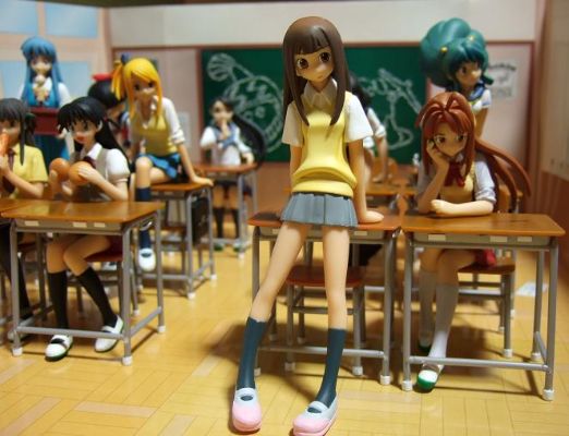 サンデーxマガジン50周年コラボ Figure Set かってに改蔵 名取 羽美&坪内 地丹 圣サンマガ学园 6时限目 