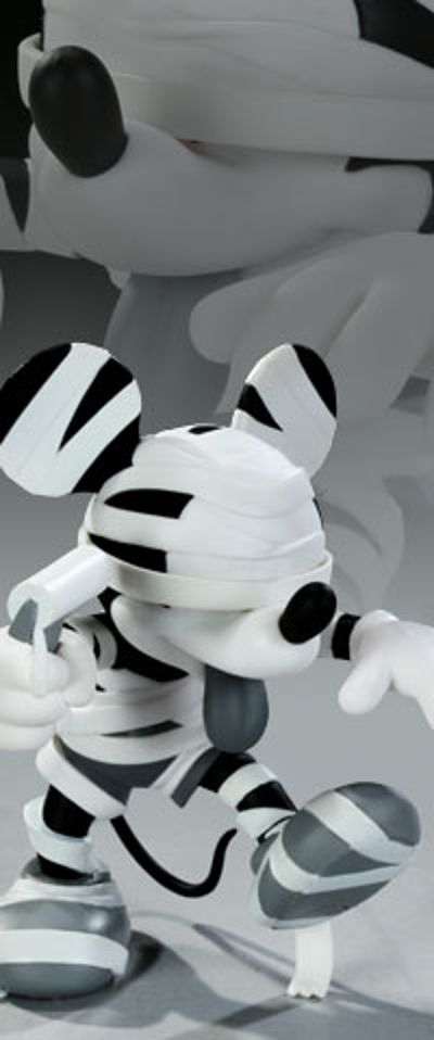 黑胶Doll 132 迪斯尼 ミッキーマウス Mummy Black & White Ver. 