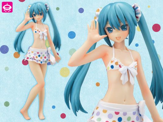 初音未来 歌姬计划 F 初音未来 水珠花纹比基尼泳装