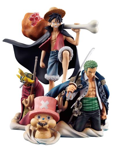 デスクトップリアルマッコイ 海贼王 モンキー･D･ルフィ&罗罗亚・索隆&狙撃の王様&托尼托尼・乔巴 