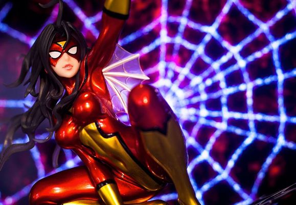 美少女雕像「Spider-Woman」蜘蛛女侠 金属涂装版