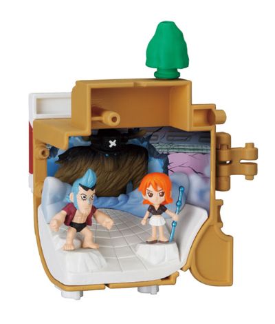 海贼王 巴索罗缪・大熊&布鲁克&迪巴鲁&弗兰奇&蒙奇･D･路飞&摩托巴洛&娜美&妮可・罗宾&罗布·卢奇&罗罗亚・索隆&山治&乌索普&千里阳光号&托尼托尼・乔巴 航海王纪念原木船