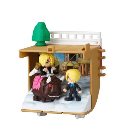 海贼王 巴索罗缪・大熊&布鲁克&迪巴鲁&弗兰奇&蒙奇･D･路飞&摩托巴洛&娜美&妮可・罗宾&罗布·卢奇&罗罗亚・索隆&山治&乌索普&千里阳光号&托尼托尼・乔巴 航海王纪念原木船