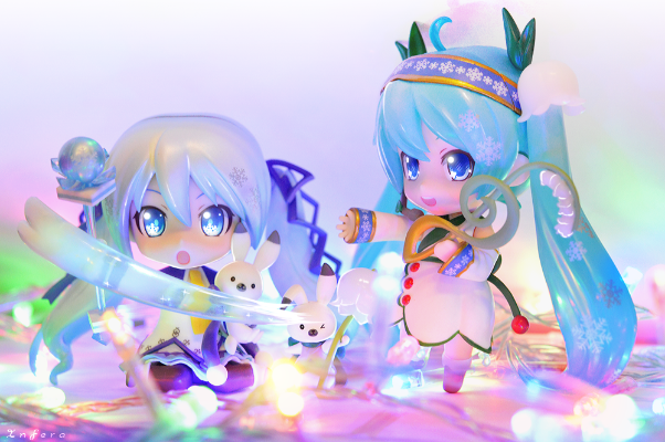 粘土人 #380 初音未来 & 兔子・雪根 雪版本2014