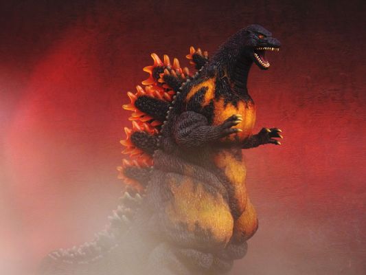 东宝30厘米系列 哥斯拉大战狄斯罗亚 红莲哥斯拉