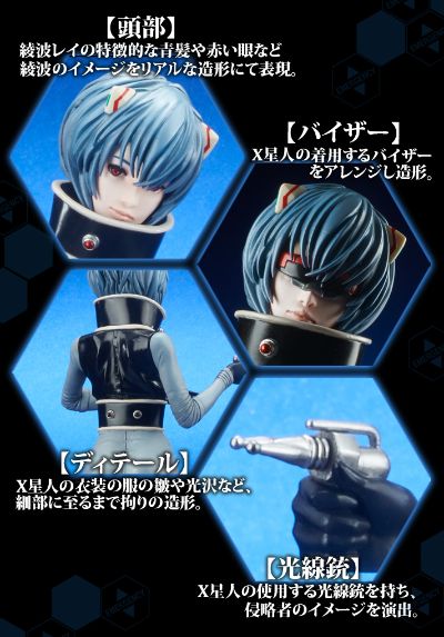 东宝30cm系列 哥斯拉对EVA 绫波丽 X星人版