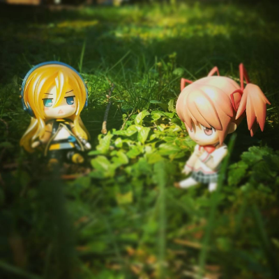 粘土人 #175 魔法少女小圆 鹿目圆香 & 丘比 学校统一的版本。