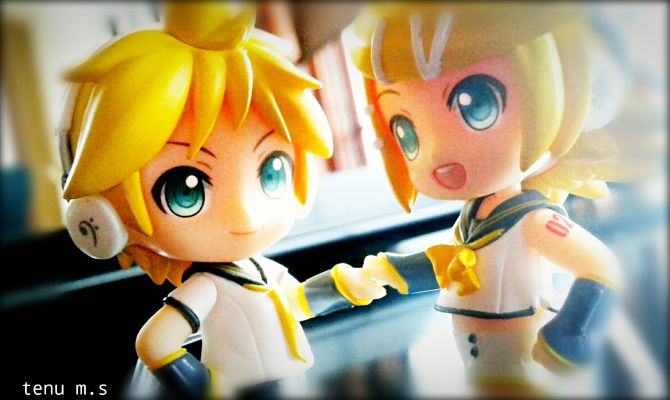 迷你黏土人 初音未来 りにゅーある VOCALOID 镜音レン V4X 