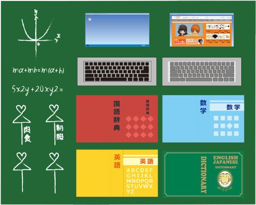 粘土人配件系列 CUBE01 教室SET