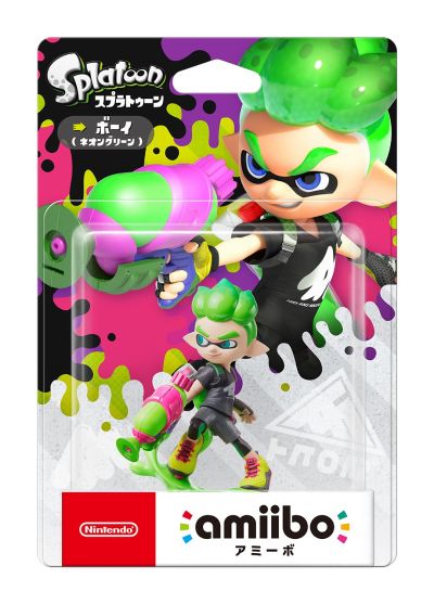 amiibo 斯普拉遁系列 斯普拉遁2 墨灵 男孩 霓虹绿