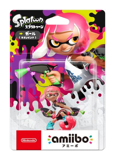 amiibo 斯普拉遁系列 斯普拉遁2 墨灵 女孩  霓虹粉