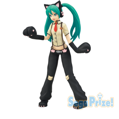 初音未来 歌姬计划街机版 未来之声 超级奖品人偶 “初音未来-小猫咪”