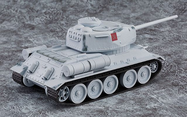 粘土人配件系列 少女与战车 T-34/85 冬季迷彩