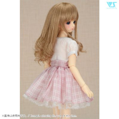 粉色チェックスカート