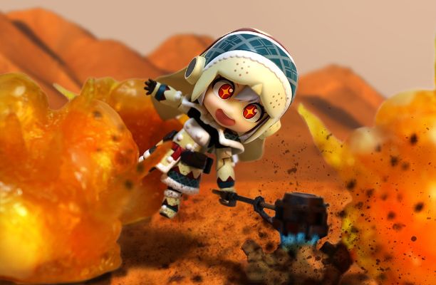 粘土人 #376 怪物猎人4 猎人&战斗猫 乌鲁克装备 完整动作版