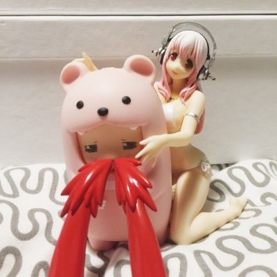 黏土人もあ 粉色くま 