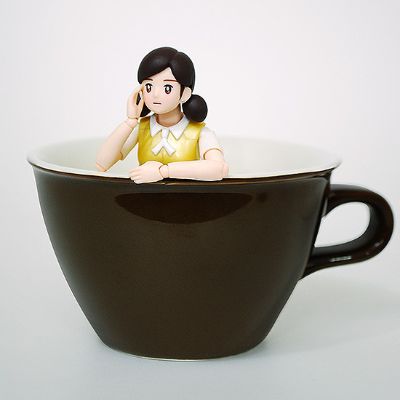 figma #SP-91f 杯子上的缘子小姐 フチ子 Gold 