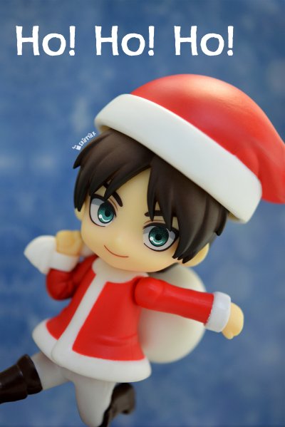 迷你黏土人 进击的巨人 艾伦·耶格尔 圣诞服Ver.