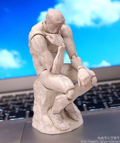 figma#SP-056b 桌上美术馆 思考者 石膏ver.