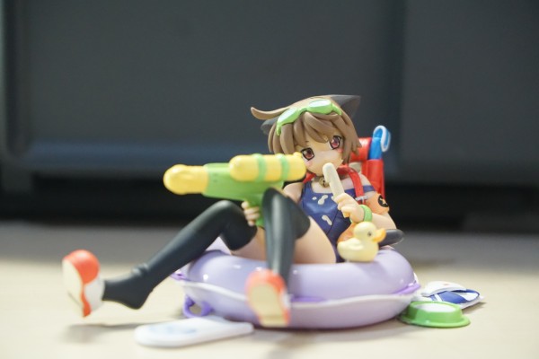 すく水ぺったん み～こ White 泳装