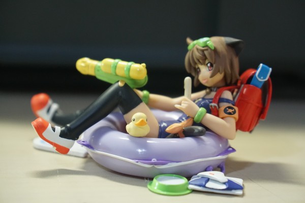 すく水ぺったん み～こ White 泳装