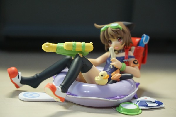 すく水ぺったん み～こ White 泳装