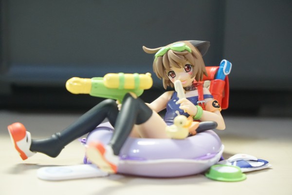 すく水ぺったん み～こ White 泳装