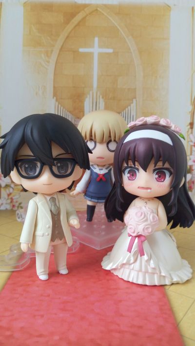 黏土人配件 婚礼服 纯白色