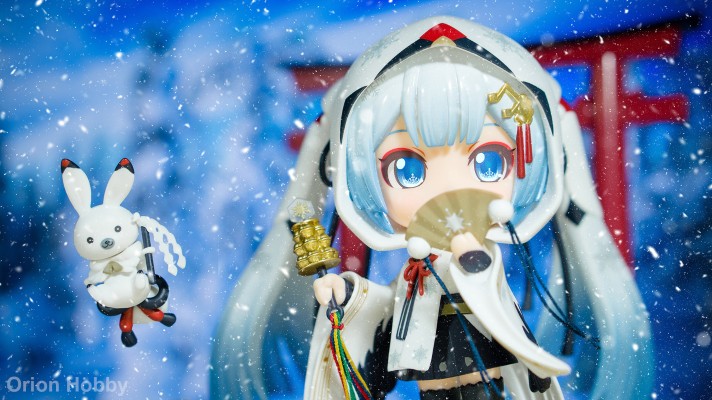 粘土人#850 VOCALOID 丹顶鹤 雪初音 巫女ver.