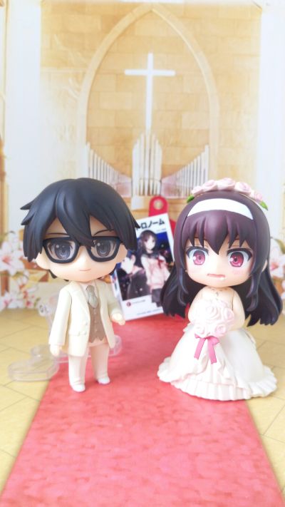 黏土人配件 婚礼服 纯白色