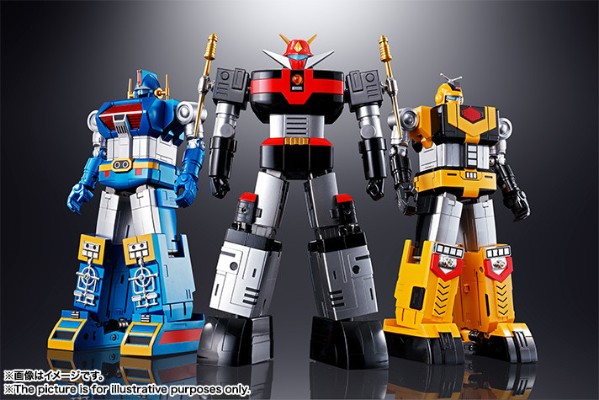 超合金魂 GX-60R 宇宙大帝ゴッドΣ 陆震王&空雷王&海鸣王&God Sigma Renewal Version 
