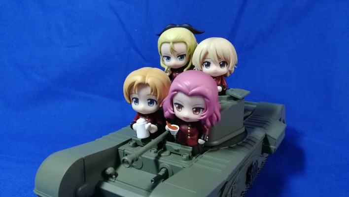 迷你黏土人 少女与战车 剧场版 橙黄白毫