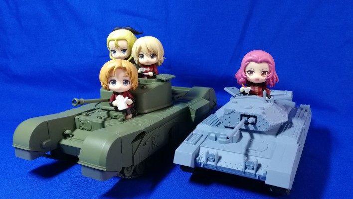 迷你黏土人 少女与战车 剧场版 橙黄白毫