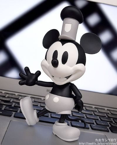 粘土人#1010a 威利号汽船 米老鼠 1928版 黑白色