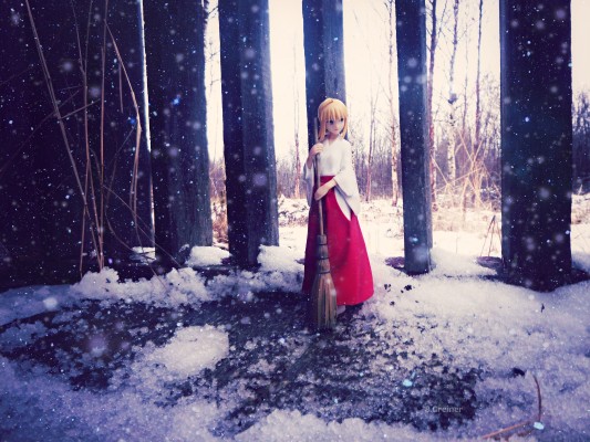 PM 手办 Fate/Hollow Ataraxia SABER 巫女服Ver.