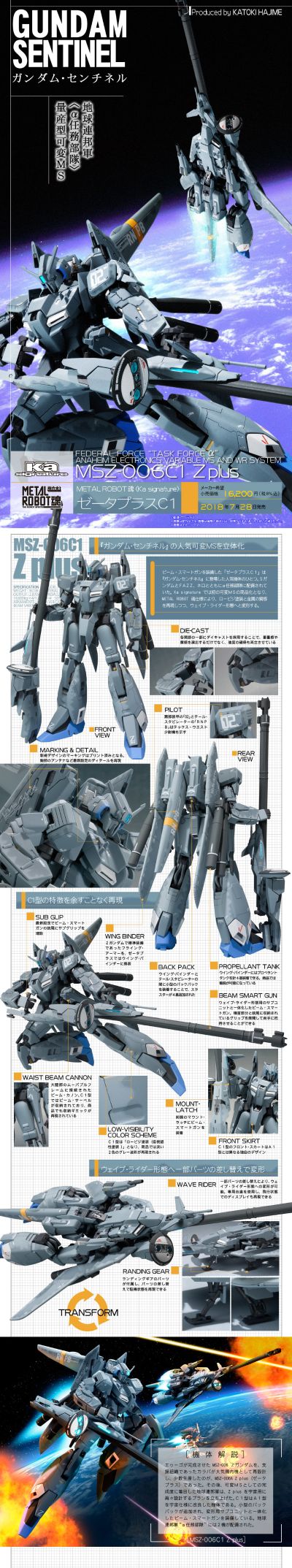 METAL ROBOT魂 高达前哨战 MSZ-006C1 Z Plus C1型