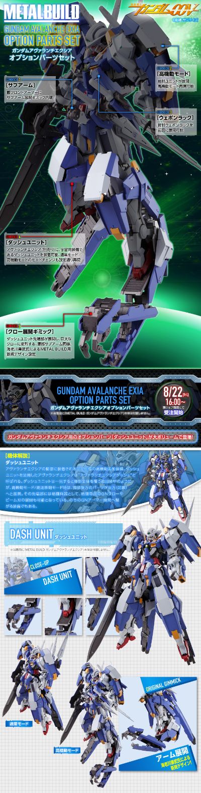 METAL BUILD 机动战士高达00V 雪崩型能天使高达 突进组件