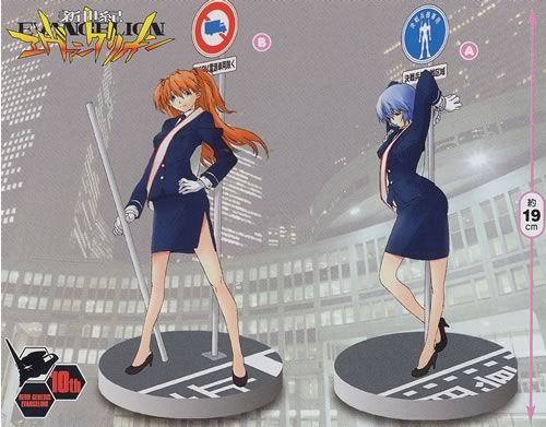 EVA EXフィギュア 第3新东京市警危机一髪 绫波丽＆明日香 2种套件