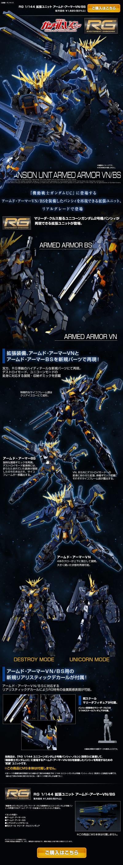 RG  1/144 强化组件 手部武装VN/BS