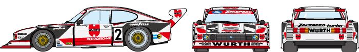24329 1/24 福特 ZAKSPEED TURBO 卡普里 Gr.5 WURTH