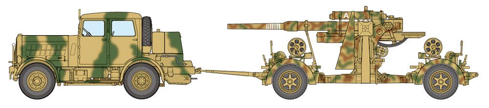 37027 1/48 德国重型牵引车SS-100·88毫米炮FLAK 37防空炮