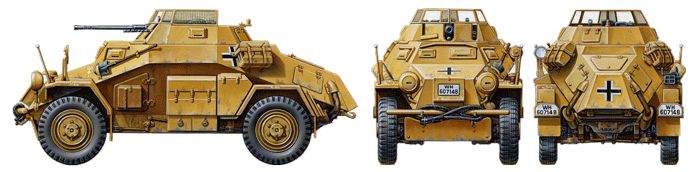 35286 1/35 德国4轮装甲侦察车 Sd.Kfz.222 北非前线