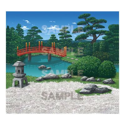 自定场景 海边 + 日式花园