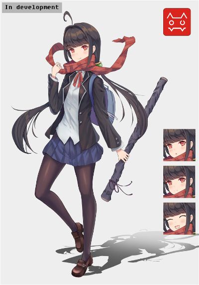 模物原创角色：墨儛校服ver