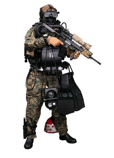 DAMTOYS 78055 1/6 USMC陆战队 武力侦察战斗潜水员 林地迷彩版