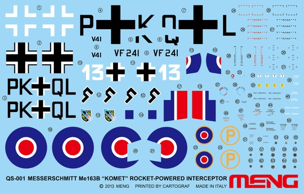 QS-001 德国梅塞施密特ME163B“彗星”（KOMET）火箭截击机