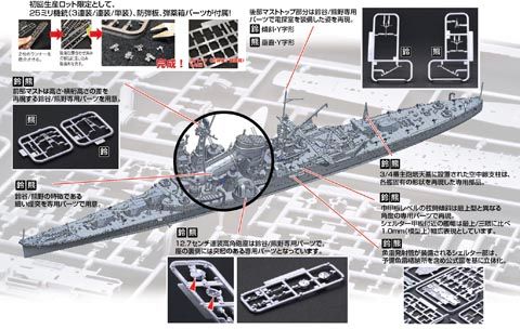 1/700 特65 日本海军 重巡洋舰 熊野 (昭和19年/捷一号作战)