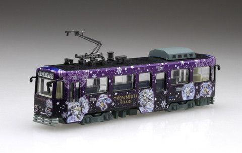 雪初音未来电车 2014年模型 札幌市交通局3300型电车 札幌计时台套装